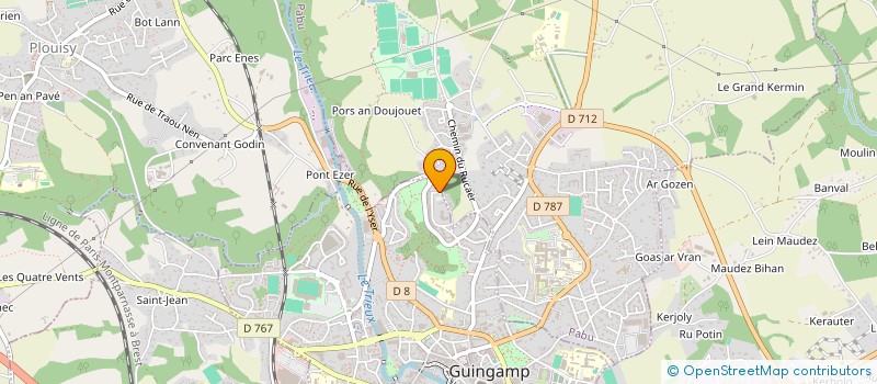 localisation de l'entreprise MONSIEUR RADOUAN MOUZAIN à GUINGAMP