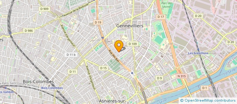 localisation de l'entreprise MONSIEUR RADOUANE JELLOULI à GENNEVILLIERS