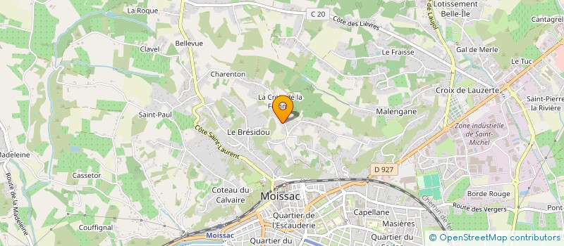 localisation de l'entreprise MONSIEUR RADOUANE JIED AKLA  MOISSAC