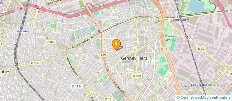 localisation de l'entreprise MONSIEUR RAHHAL GUEMIAH à GENNEVILLIERS