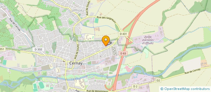 localisation de l'entreprise MONSIEUR RAHIME BOUAZIZ  CERNAY