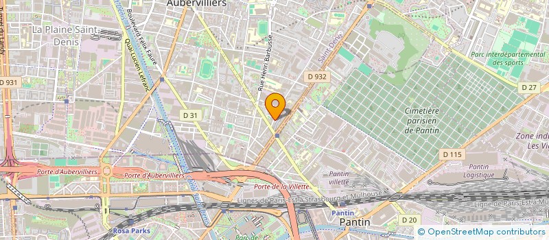 localisation de l'entreprise MONSIEUR RAHMANULLAH AYOUB ZAI  AUBERVILLIERS