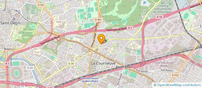 localisation de l'entreprise MONSIEUR RAJABALY REDJANE à LA COURNEUVE