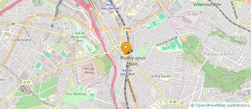 localisation de l'entreprise MONSIEUR RAJU KANTA DAS à ROSNY-SOUS-BOIS