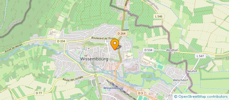 localisation de l'entreprise MONSIEUR RALPH KUHS  OBERHOFFEN-LES-WISSEMBOURG