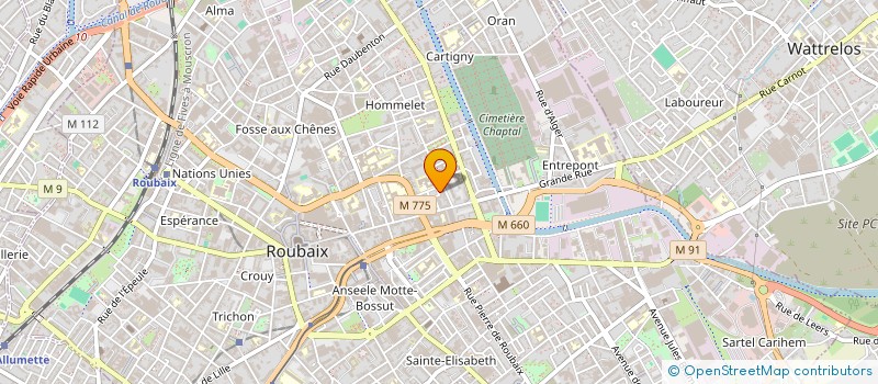 localisation de l'entreprise MONSIEUR RAMDAME ZITI  ROUBAIX