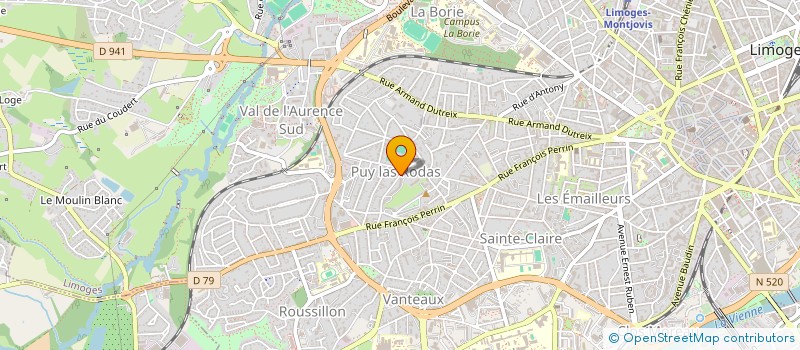 localisation de l'entreprise MONSIEUR RAOUL MONGAUZE  LIMOGES