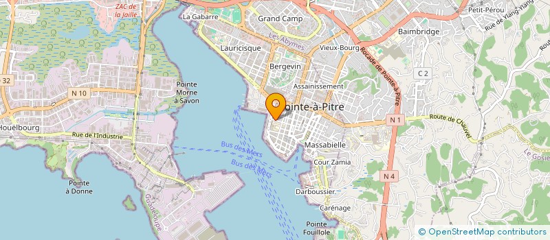 localisation de l'entreprise MONSIEUR RAOUL OULAC à POINTE A PITRE