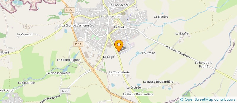 localisation de l'entreprise MONSIEUR RAOUL OULAI à LES EPESSES