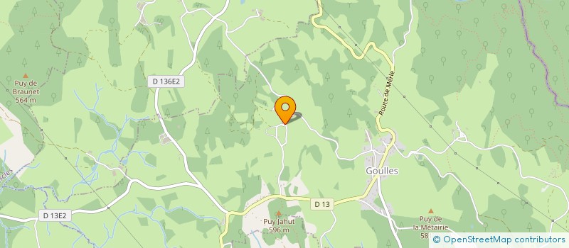 localisation de l'entreprise MONSIEUR RAOUL TEULIERE  GOULLES