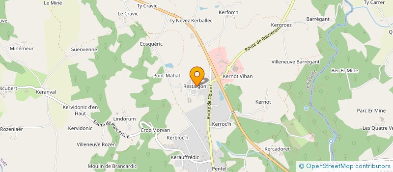 localisation de l'entreprise MONSIEUR RAOUL-VICTOR LALUN  LE FAOUET