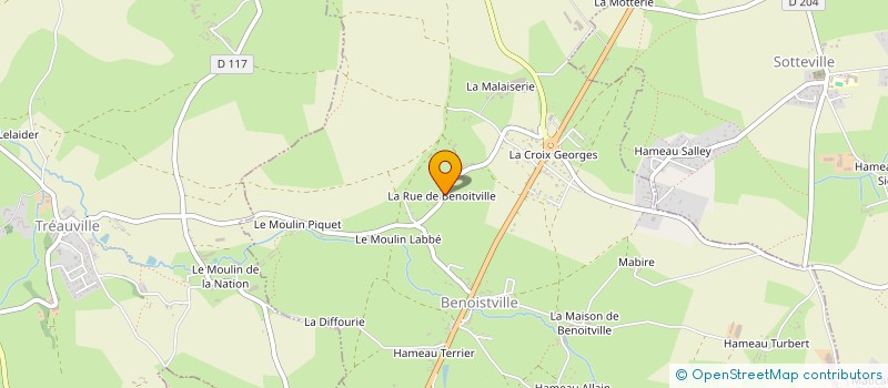 localisation de l'entreprise MONSIEUR RAPHAEEL GAUDEL  HELLEVILLE