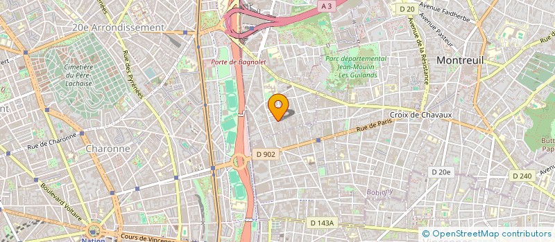 localisation de l'entreprise MONSIEUR RAPHAEL BASTIDE à BAGNOLET