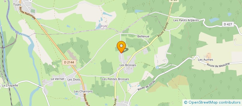 localisation de l'entreprise MONSIEUR RAPHAEL BERGERAT  MEAULNE-VITRAY