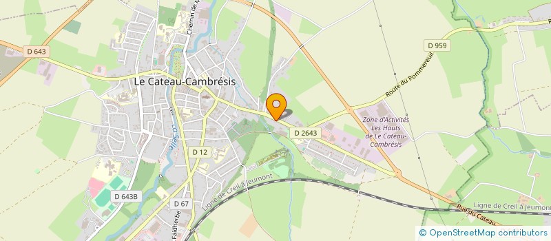 localisation de l'entreprise MONSIEUR RAPHAEL BRUN  LE CATEAU-CAMBRESIS