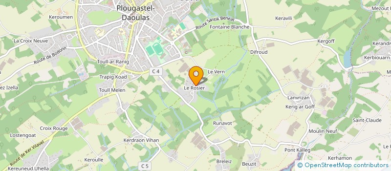 localisation de l'entreprise MONSIEUR RAPHAEL COAT  PLOUGASTEL-DAOULAS