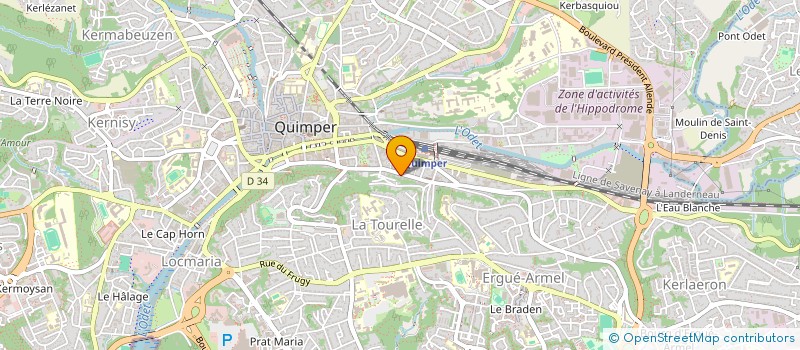 localisation de l'entreprise MONSIEUR RAPHAEL D'ANGLEMONT DE TASSIGNY à QUIMPER