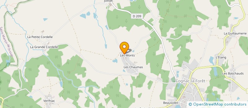 localisation de l'entreprise MONSIEUR RAPHAEL DA SILVA  COGNAC-LA-FORET