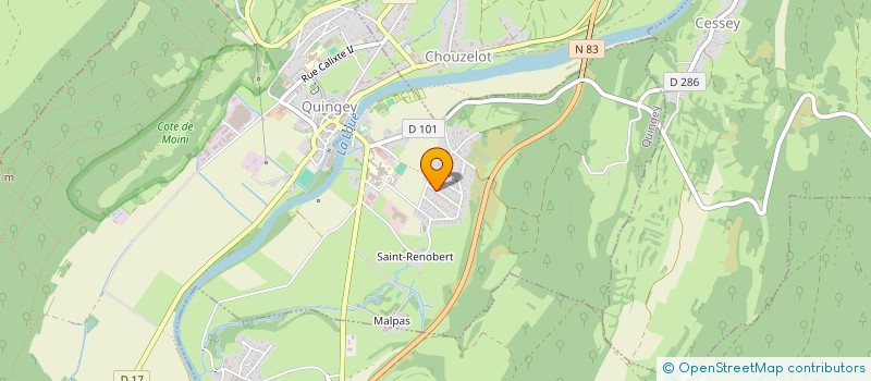 localisation de l'entreprise MONSIEUR RAPHAEL DAUSSE  QUINGEY