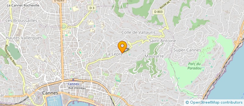 localisation de l'entreprise MONSIEUR RAPHAEL EMERY à CANNES