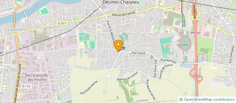 localisation de l'entreprise MONSIEUR RAPHAEL FERRANDO  DECINES-CHARPIEU