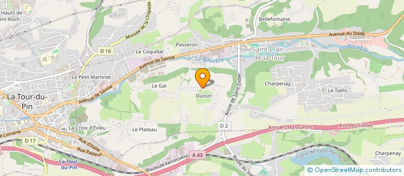 localisation de l'entreprise MONSIEUR RAPHAEL GAUDIN  SAINT-CLAIR-DE-LA-TOUR