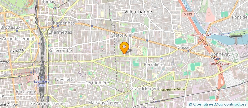 localisation de l'entreprise MONSIEUR RAPHAEL JACQUET  VILLEURBANNE