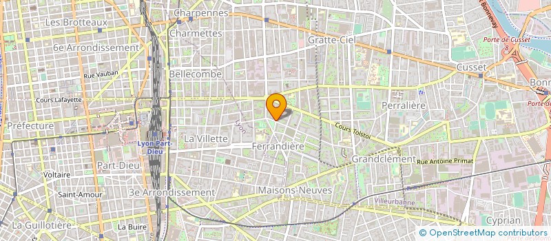 localisation de l'entreprise MONSIEUR RAPHAEL LAGACHE  VILLEURBANNE