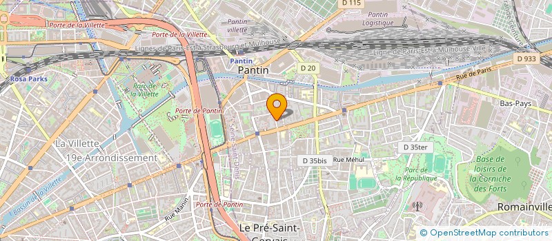 localisation de l'entreprise MONSIEUR RAPHAEL PERROLLIER à PANTIN