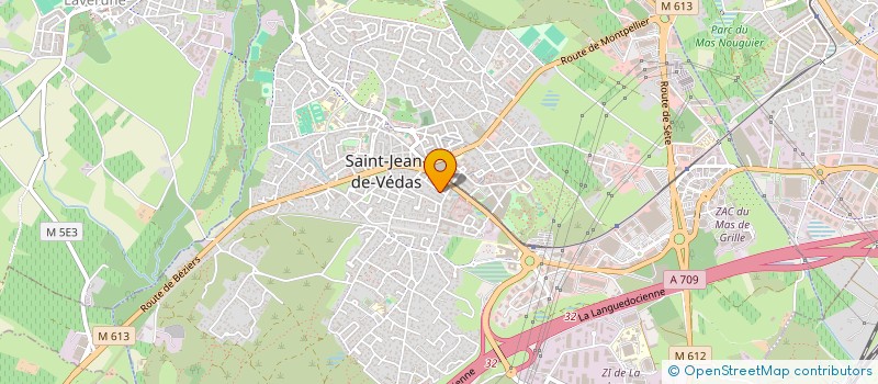 localisation de l'entreprise MONSIEUR RAPHAEL PONCET  FABREGUES