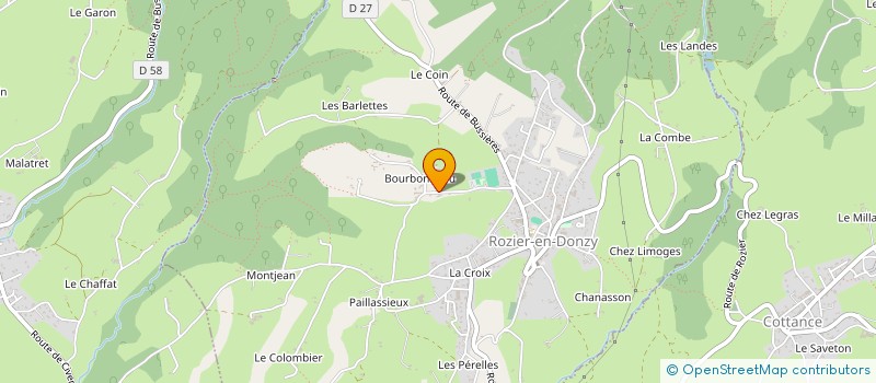 localisation de l'entreprise MONSIEUR RAPHAEL PONTONNIER à ROZIER-EN-DONZY