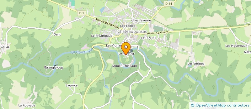 localisation de l'entreprise MONSIEUR RAPHAEL POURSAIN  CHATEAUPONSAC