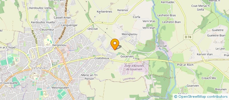 localisation de l'entreprise MONSIEUR RAPHAEL ROPARS  LESNEVEN