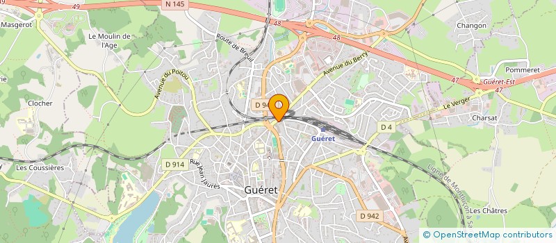 localisation de l'entreprise MONSIEUR RAPHAEL SAINSARD  GUERET