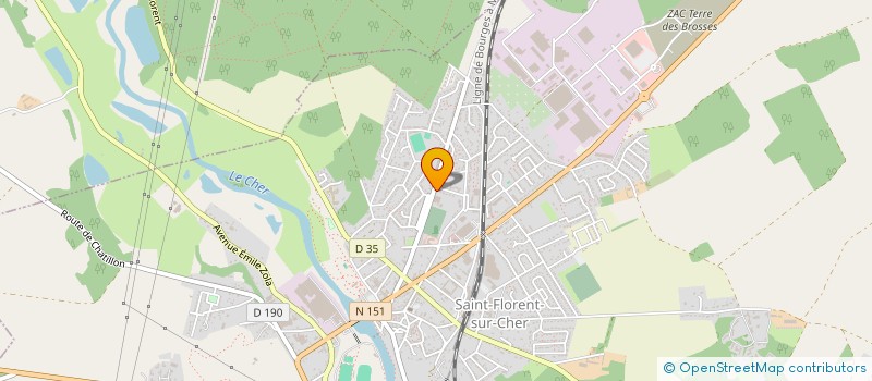 localisation de l'entreprise MONSIEUR RAPHAEL SIRET-COURTAUD  SAINT-FLORENT-SUR-CHER