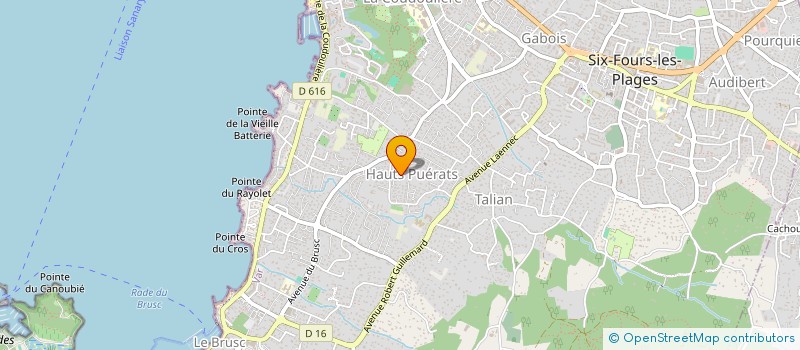 localisation de l'entreprise MONSIEUR RAPHAEL SOLDANI à SIX-FOURS-LES-PLAGES