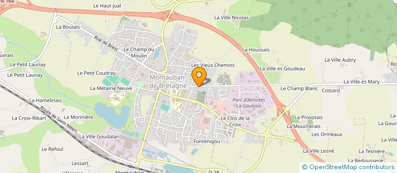 localisation de l'entreprise MONSIEUR RAPHAEL THEBAULT à MONTAUBAN-DE-BRETAGNE