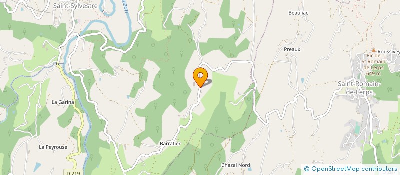 localisation de l'entreprise MONSIEUR RAPHAEL VACHER  SAINT-SYLVESTRE