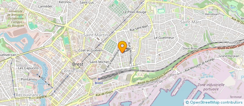 localisation de l'entreprise MONSIEUR RAVELOLAHY KIROFFO à BREST