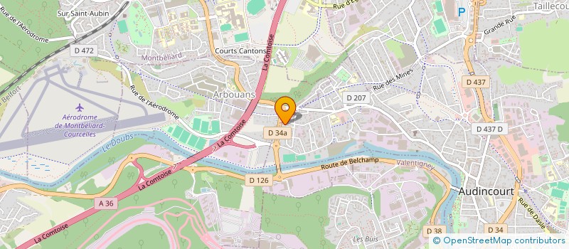 localisation de l'entreprise MONSIEUR RAYAN HARTI  AUDINCOURT