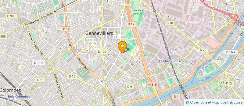 localisation de l'entreprise MONSIEUR RAYAN MAAOUI à GENNEVILLIERS