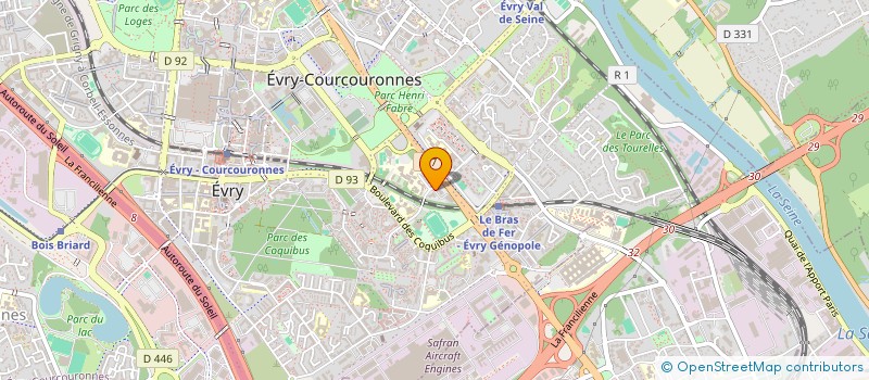 localisation de l'entreprise MONSIEUR RAYANE BOUKRARA  EVRY-COURCOURONNES