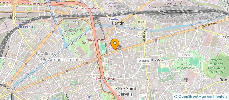 localisation de l'entreprise MONSIEUR RAYANE CHOUAIEB  PANTIN