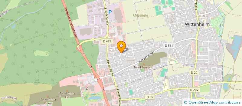 localisation de l'entreprise MONSIEUR RAYANE HADIR  WITTENHEIM