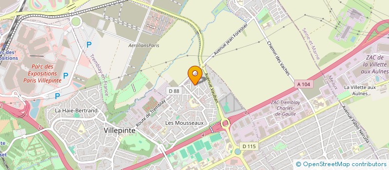 localisation de l'entreprise MONSIEUR RAYANE HADJ AMEUR à VILLEPINTE