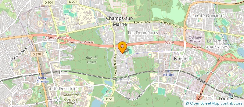 localisation de l'entreprise MONSIEUR RAYANE MOUSSA  CHAMPS-SUR-MARNE