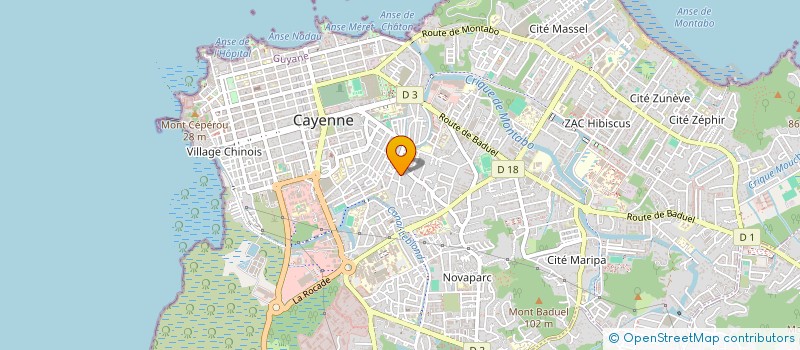 localisation de l'entreprise MONSIEUR RAYMAN LABEAU  CAYENNE