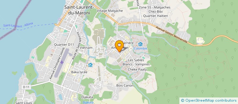 localisation de l'entreprise MONSIEUR RAYMOND AMEKAN à SAINT-LAURENT-DU-MARONI