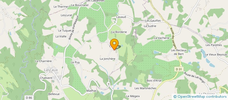 localisation de l'entreprise MONSIEUR RAYMOND AUDRERIE  LASCAUX