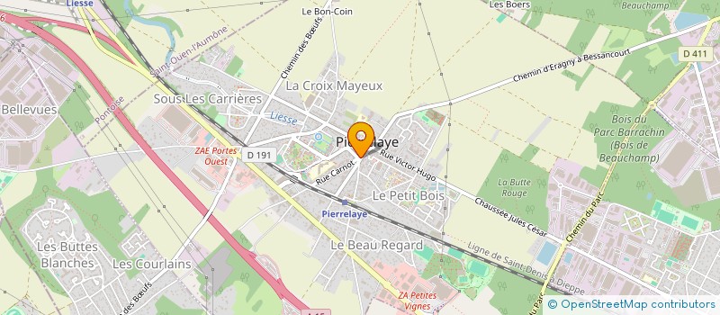 localisation de l'entreprise MONSIEUR RAYMOND AUGUEUX  PIERRELAYE